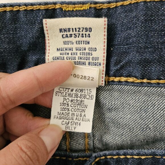 True Religion Billy Jeans Mens 42 Blue Relaxed Bootcut Cotton Y2K Made In USA - Picture 5 of 11